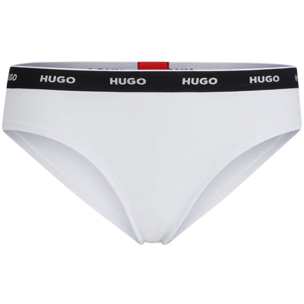 Hugo Womens/Ladies Mid Rise Briefs / White